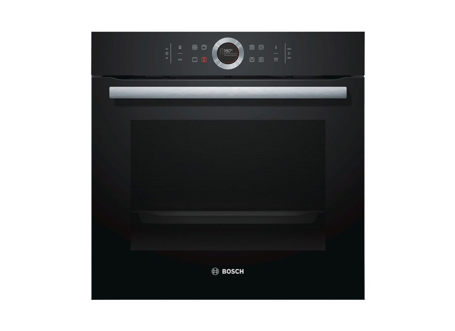 Bosch Series 8 60Cm Black Glass Pyrolytic Electric Oven