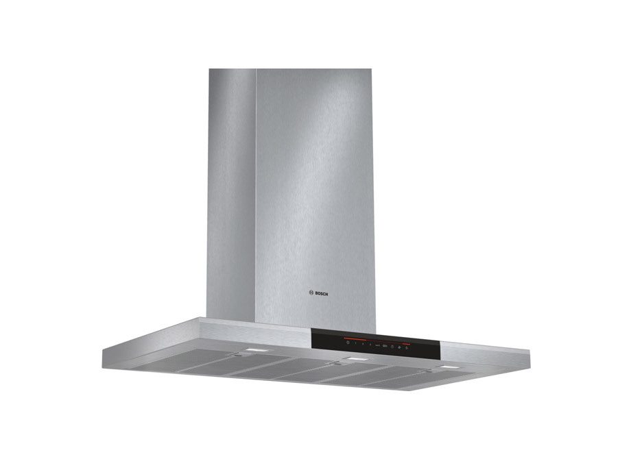 Bosch Series 8 90Cm Slimline Box Style Chimney Extractor In Brushed Steel