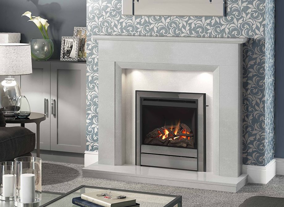 Chollerton Widescreen Gas Fire Nickel