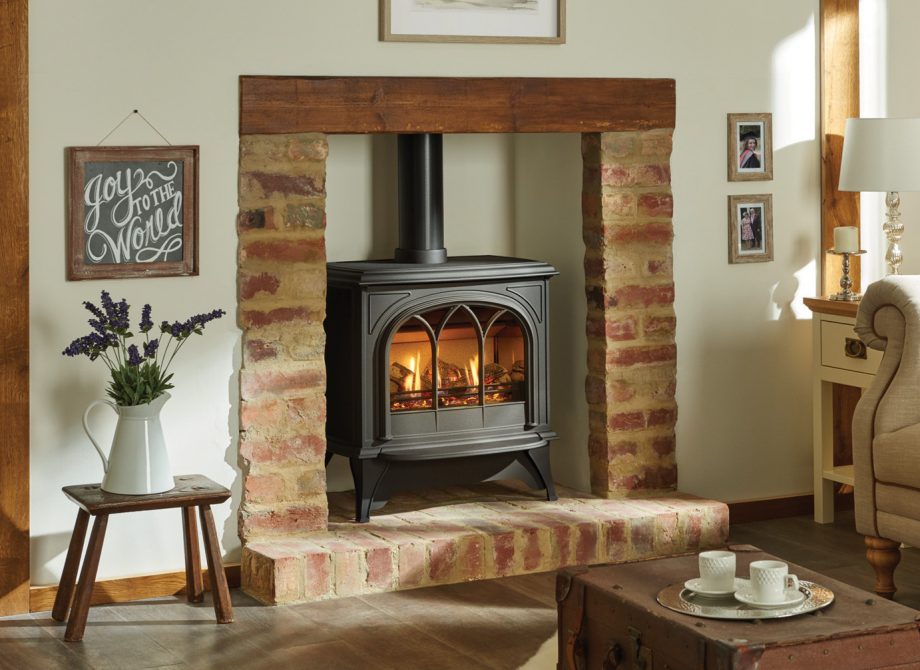 Huntingdon 40 Gas Stove In Matt Black