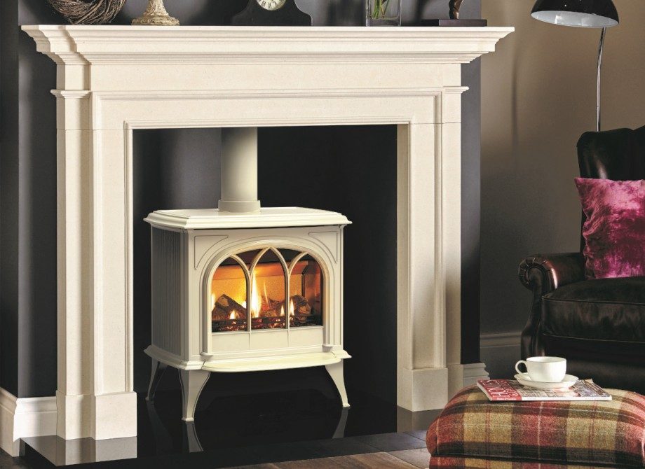 Huntingdon 40 Gas With Tracery Door In Matt Ivory