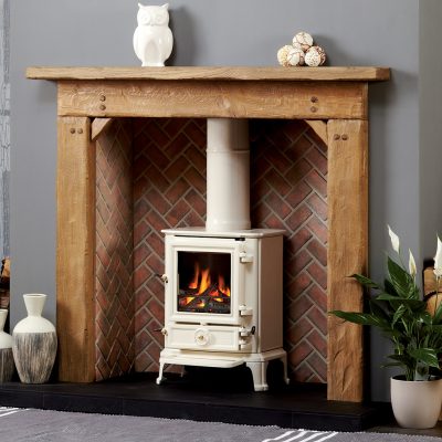 Barkston Stove Surround In Aged Oak