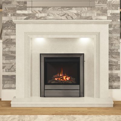 Chollerton Widescreen Gas Fire Brushed Steel