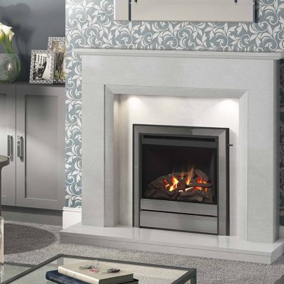 Chollerton Widescreen Gas Fire Nickel