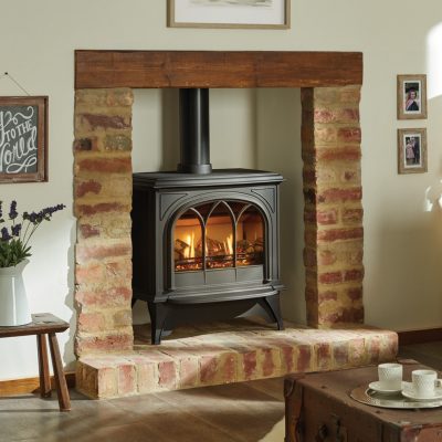 Huntingdon 40 Gas Stove In Matt Black