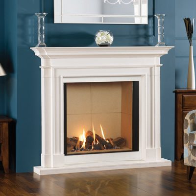 Stovax Sandringham Stone Mantel With Gazco Riva2 800